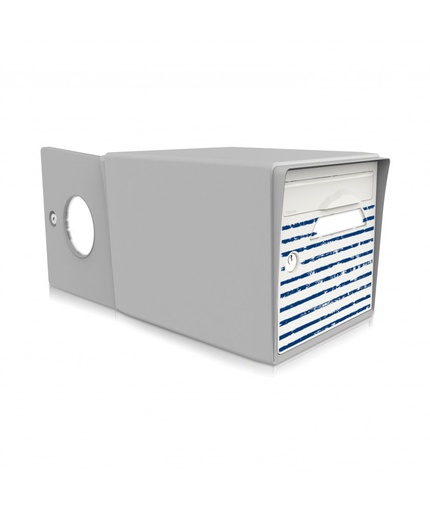 [SIDGR-BDM] boite aux lettres 2 portes gris souris "Bord de mer"