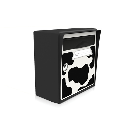 [SICNR-VACHE] boite aux lettres murale noir intense "Vachement belle"