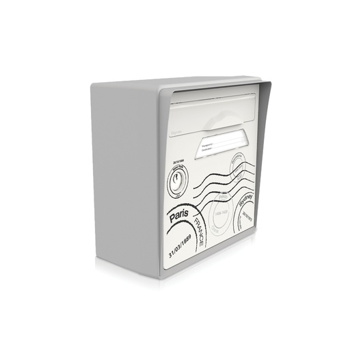 [SICGR-GT] boite aux lettres murale gris souris "Globe-trotter"