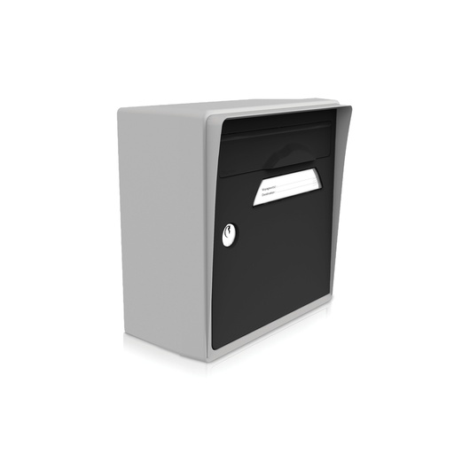 [SICGR-NR] boite aux lettres murale gris souris et noir intense