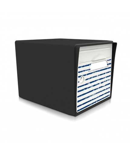 [SISNR-BDM] boite aux lettres 1 porte noir intense "Bord de mer"