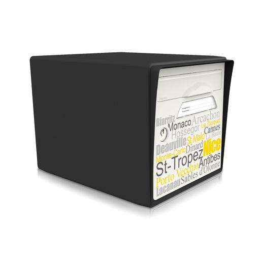 [SISNR-SB] boite aux lettres 1 porte noir intense "Sous le soleil"