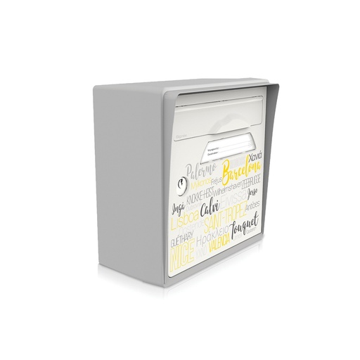 [SICGR-OTB] Boîte aux lettres murale gris souris "On the Beach"