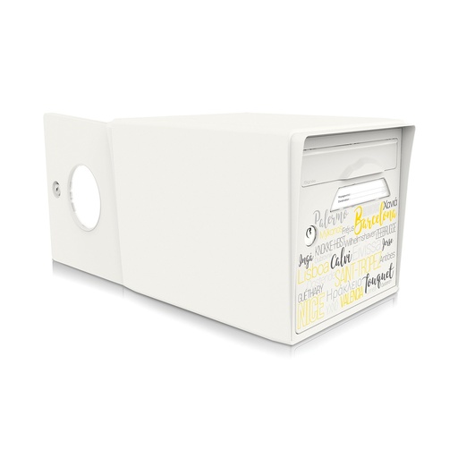 [SIDBL-OTB] Boîte aux lettres 2 portes blanc ivoire "On the beach"