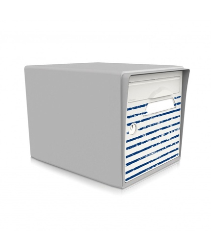 [SISGR-BDM] boite aux lettres 1 porte gris souris "Bord de mer"
