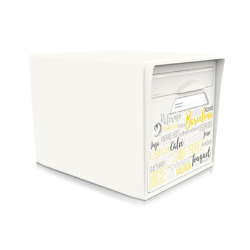 [SISBL-OTB] Boîte aux lettres 1 porte blanc ivoire "On the beach"