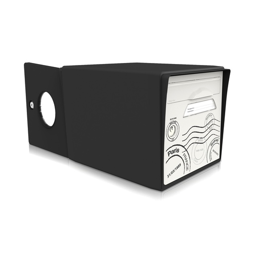 [SIDNR-GT] boite aux lettres 2 portes noir intense "Globe-trotter"