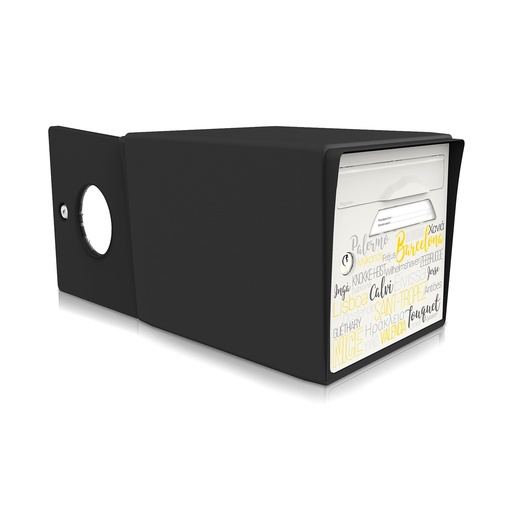 [SIDNR-OTB] boite aux lettres 2 portes noir intense "On the Beach"