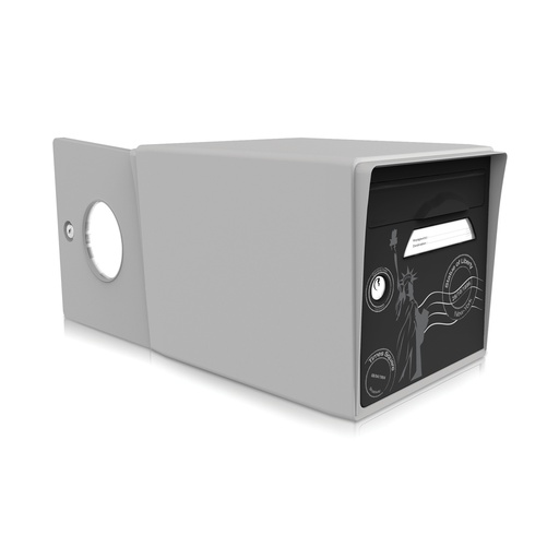 [SIDGR-NY] boite aux lettres 2 portes gris souris "New York"
