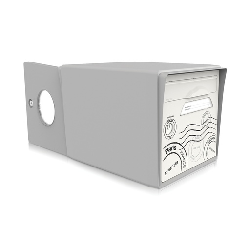 [SIDGR-GT] boite aux lettres 2 portes gris souris "Globe-trotter"