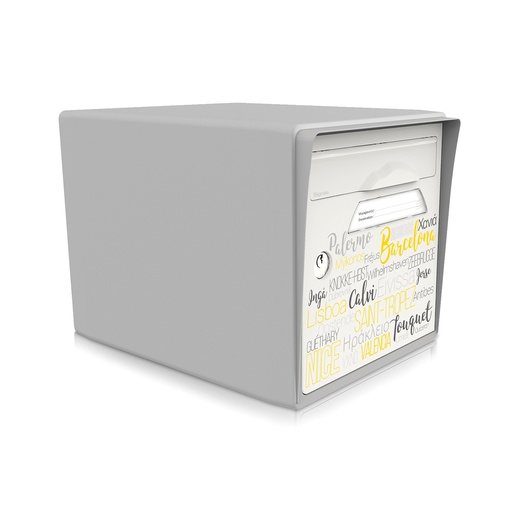 [SISGR-OTB] boite aux lettres 1 porte gris souris "On the beach"