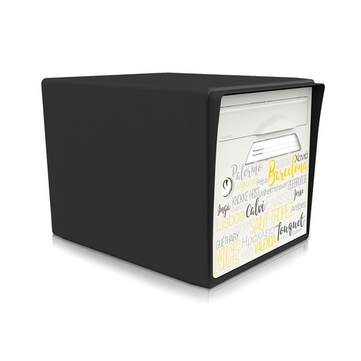 [SISNR-OTB] boite aux lettres 1 porte noir intense "On the Beach"